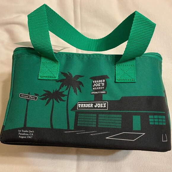 NEW - Trader Joe’s Mini Insulated Cooler Bag - Green - Picture 6 of 11